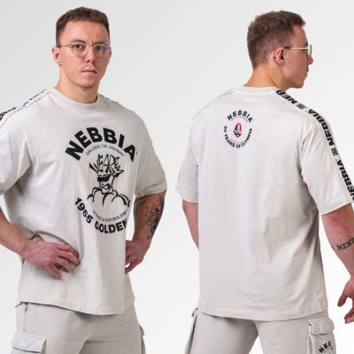 Nebbia Washed oversized tričko GOLDEN AGE šedé – Sleviste.cz