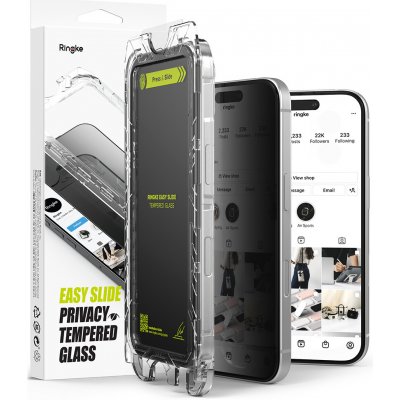 Ringke Easy Slide tvrzené sklo (2 ks) iPhone 16 Pro soukromí 152203 – Zboží Živě