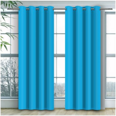 Mondo Italia Závěs na kroužcích Heaven tyrkysově modrý Tyrkysová 140x250 cm – Zboží Mobilmania