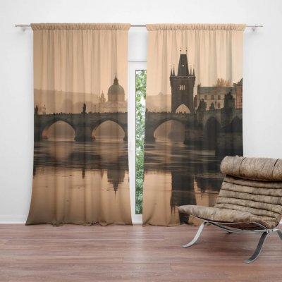 Sablio Závěs Praha Karlův most 1: 2ks 140x250cm – Hledejceny.cz
