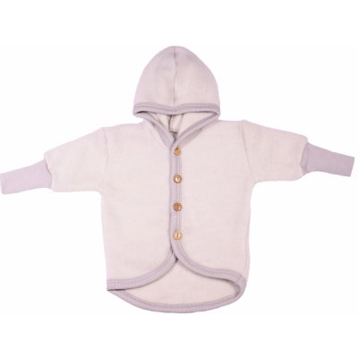 dětská merino bunda s kapucí a prodlouženými zády Cosilana šedá – Zboží Mobilmania