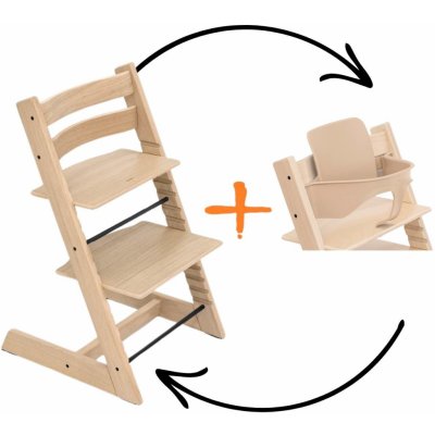 Stokke Set Tripp Trapp Oak Natural + Baby set2 Natural – Zbozi.Blesk.cz