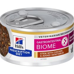 Konzerva pro kočky Hill’s Prescription Diet Biome Gastrointestinal Stress Stew kuře a zelenina 82 g