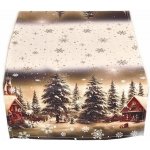 Forbyt Vánoční ubrus Zasněžená krajina CYH6019R 40x140 cm – Zboží Dáma