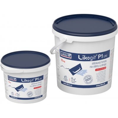 LIKOV LIKOGIT P1 UNI stěrková hmota na stěny a stropy 15 kg – Zboží Mobilmania