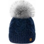 Fashionweek dámská čepice vlněn s bambulí Wool Vlna Tmave modry – Zboží Mobilmania