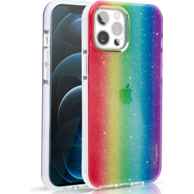 Pouzdro Kingxbar Ombre Series iPhone 12 PRO MAX Rainbow