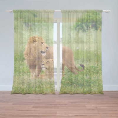 Sablio Záclony Lev a lvice: 2ks 150x250cm – Hledejceny.cz