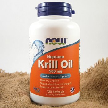 Now Foods Krill Oil Neptune olej z krilu 500 mg x 120 softgel kapslí