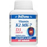 MedPharma Vitamin K2 MK-7+D3 1000 IU 107 tobolek – Hledejceny.cz