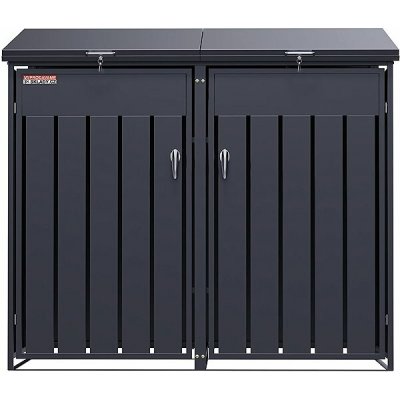 Scorpion elektro s.r.o. Přístřešek na 2 popelnice D12GG2Z antracit – Zboží Mobilmania