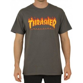 Thrasher Flame Logo Charcoal Gray