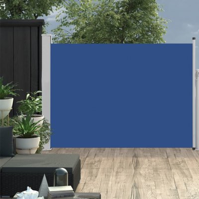 vidaXL Zatahovací boční markýza/zástěna na terasu 120 x 500 cm modrá – Sleviste.cz
