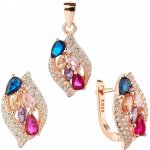 Bealio stříbrná souprava slza duhová ROSE 03-12373-1822 – Hledejceny.cz