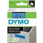 Dymo 45016 černý tisk/modrý podklad, 7m, 12mm – Sleviste.cz