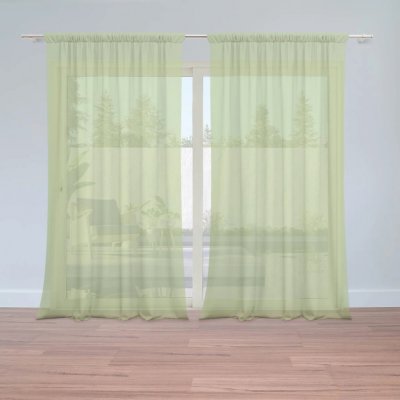 Sablio Záclony Pistáciová: 2ks 150x250cm – Zboží Mobilmania