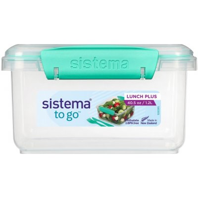 Sistema Svačinový box s příborem To Go Lunch Plus 1,2 l zelená – Zboží Dáma