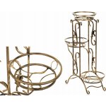 HowHomely Stojan na květiny 90x65 cm zlatá DD0573 – Zboží Dáma