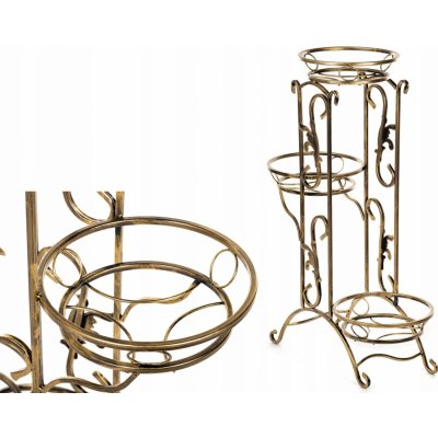 HowHomely Stojan na květiny 90x65 cm zlatá DD0573 – Zboží Dáma