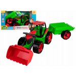 Lena Traktor se lžící a s vozíkem, červeno zelený – Zboží Mobilmania