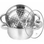 Nerezový hrnec s napařovákem 2 lt se skleněnou poklicí - Kinekus – Zboží Dáma
