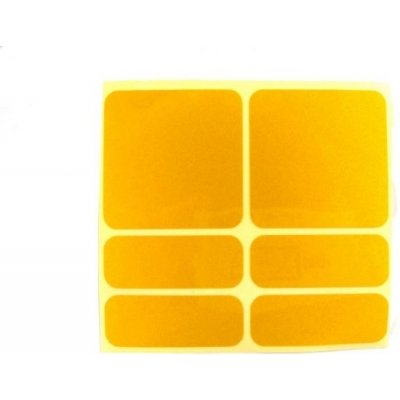 Shaman racing samolepky reflexní ShamanRacing set 6 ks žluté – Zboží Mobilmania