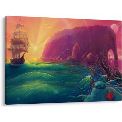 Obraz - Olejomalba, Plavba do fantastické říše, jednodílný 100x70 cm – Hledejceny.cz