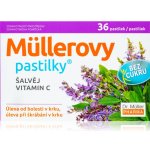 Dr. Müller Müllerovy pastilky šalvěj, vitamin C bez cukru zdravotnický prostředek při chřipce a nachlazení 36 ks – Zboží Mobilmania