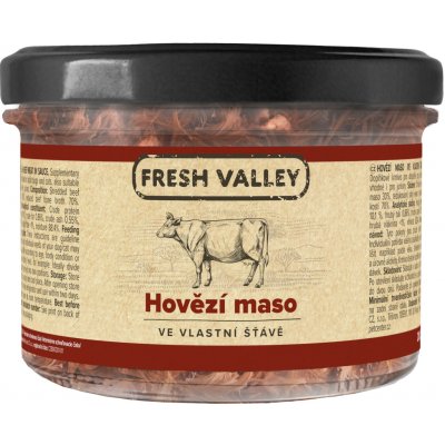Fresh Valley hovězí maso ve vlastní šťávě 200 g – Zboží Mobilmania