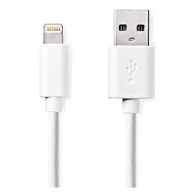 Nedis CCGL39300WT10 Lightning Apple Lightning 8pinový, USB-A Zástrčka, 1m, bílý