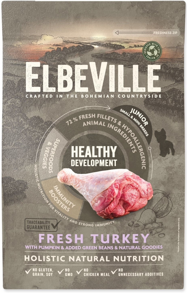 ELBEVILLE Puppy and Junior Mini Fresh Turkey Healthy Development 4 kg