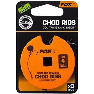 Fox hotové návazce Edges STD Chod Rigs vel.4 30 lb