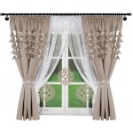 Fliying Sada závěsů se záclonami LILA 400x160 cm, bílá/cappuccino – Hledejceny.cz