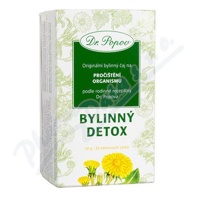 Dr.Popov Čaj Bylinný detox 20 x 1,5 g