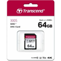 Transcend SDXC 64 GB UHS-I U3 TS64GSDC300S