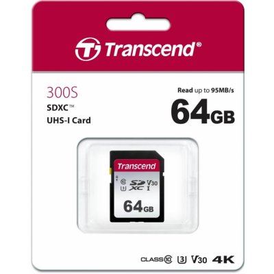 Transcend SDXC 64 GB UHS-I U3 TS64GSDC300S – Hledejceny.cz