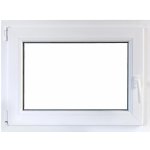 TeraGlass Okno sklepní plastové TP4000, bílé, 800 x 1000 x 60 mm, L – Sleviste.cz