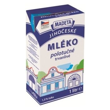 Madeta Trvanlivé polotučné mléko 1 l