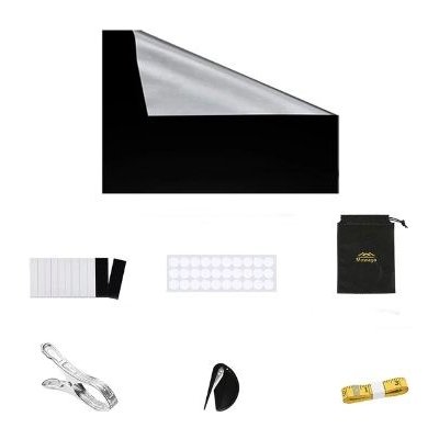 Set zatemňovací fólie a příslušenství - Černá, 150 x 100 cm – Hledejceny.cz