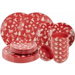 HIT Jídelní sada talířů Vánoční RED Christmas 18 ks – Zboží Mobilmania