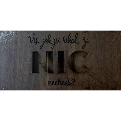Dárková krabička na peníze "NIC" – Zboží Mobilmania