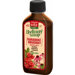 MaxiVita Herbal Bylinný sirup Kanadské Brusinky 200 ml