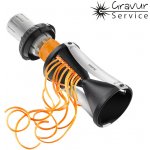 Spirálový kráječ Gefu SPIRELLI vč. škrabky a čistícího kartáčku V.17cm – Zboží Dáma