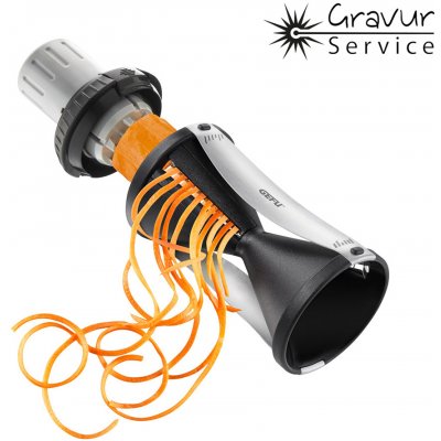 Spirálový kráječ Gefu SPIRELLI vč. škrabky a čistícího kartáčku V.17cm – Zboží Dáma