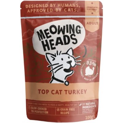 Meowing Heads pro kočky Krůta Hovězí Kuře 100 g – Zbozi.Blesk.cz