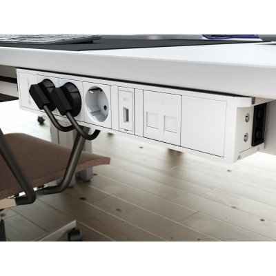 IBConnect CUBO bílá 2x230V + USB nab. C+C – Hledejceny.cz