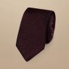 Kravata Charles Tyrwhitt Silk Grenadine Italian Tie Maroon Red