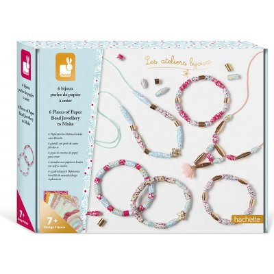 Janod Atelier Sada Výroba šperků Papírové korálky 6 ks – Zboží Mobilmania