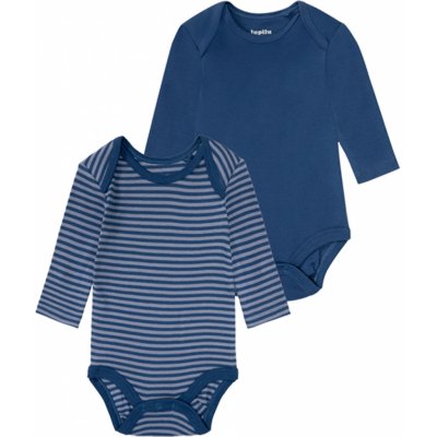 LUPILU Chlapecké body BIO 2kusy pruhy navy modrá – Zboží Dáma