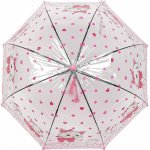 Dětský průhledný vystřelovací deštník kočka 4 pink – Zboží Dáma